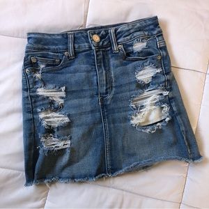 AEO Hi-Rise Denim Mini Skirt